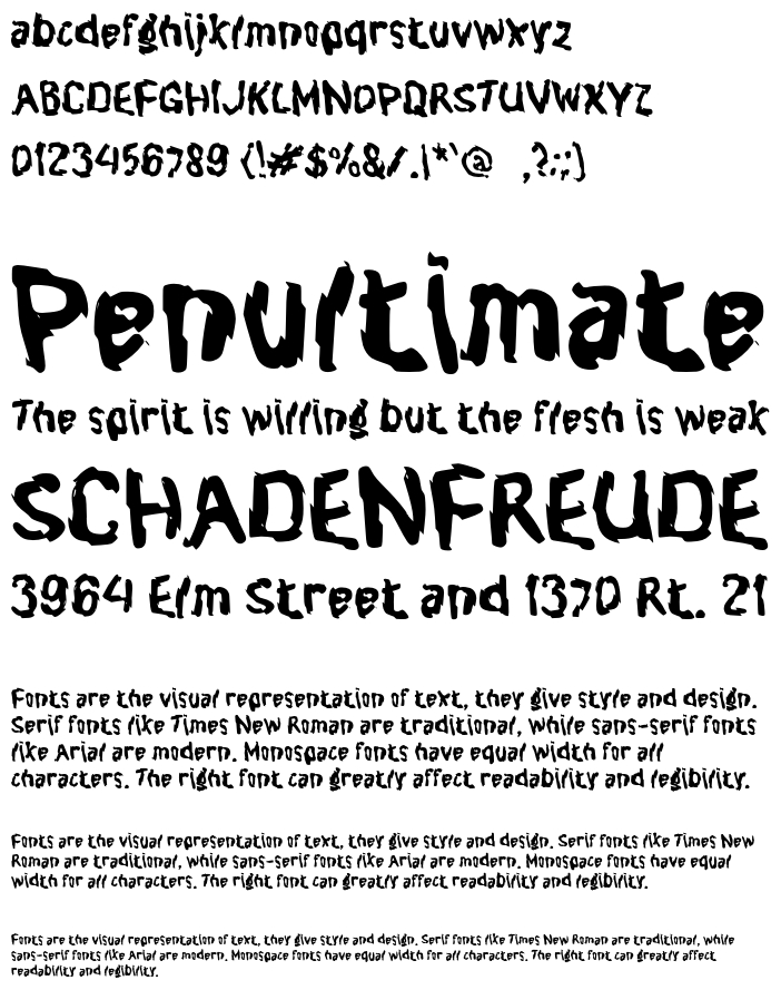 Image descriptive du font